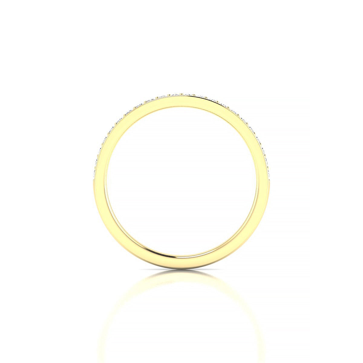 Union | 18k Yellow Gold 1.3 mm Round Diamond Ring