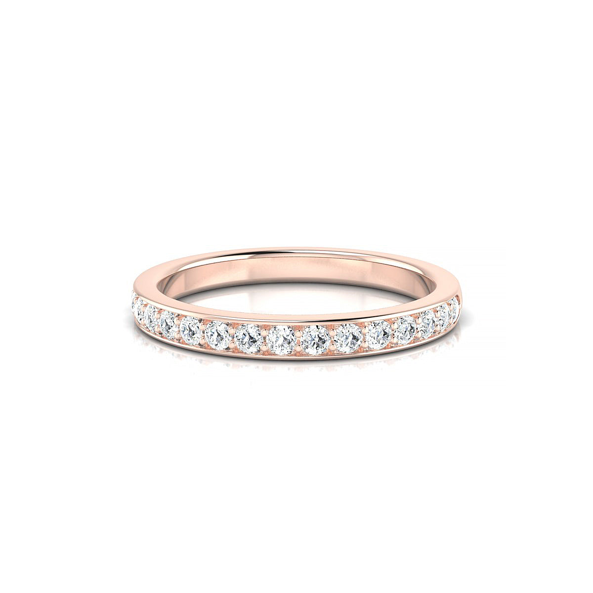 Union | 18k Rose Gold 1.7 mm Round Diamond Ring