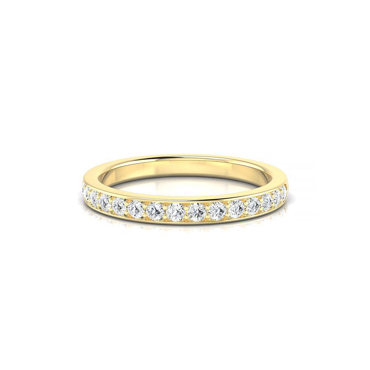 Union | 18k Yellow Gold 1.7 mm Round Diamond Ring