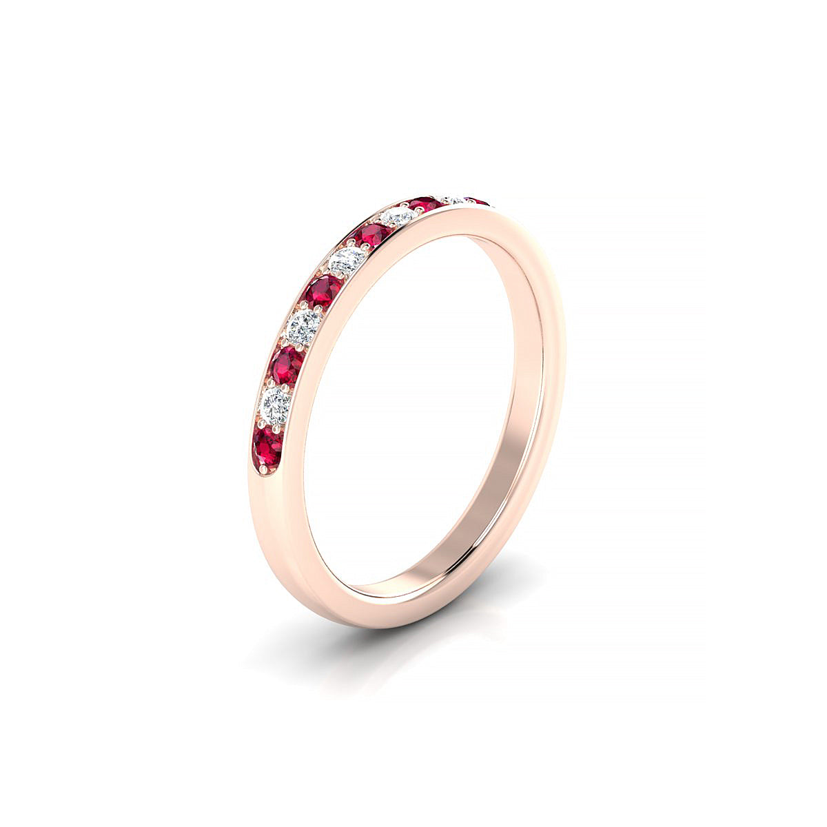 Union | 18k Rose Gold 1.7 mm Round Ruby Ring