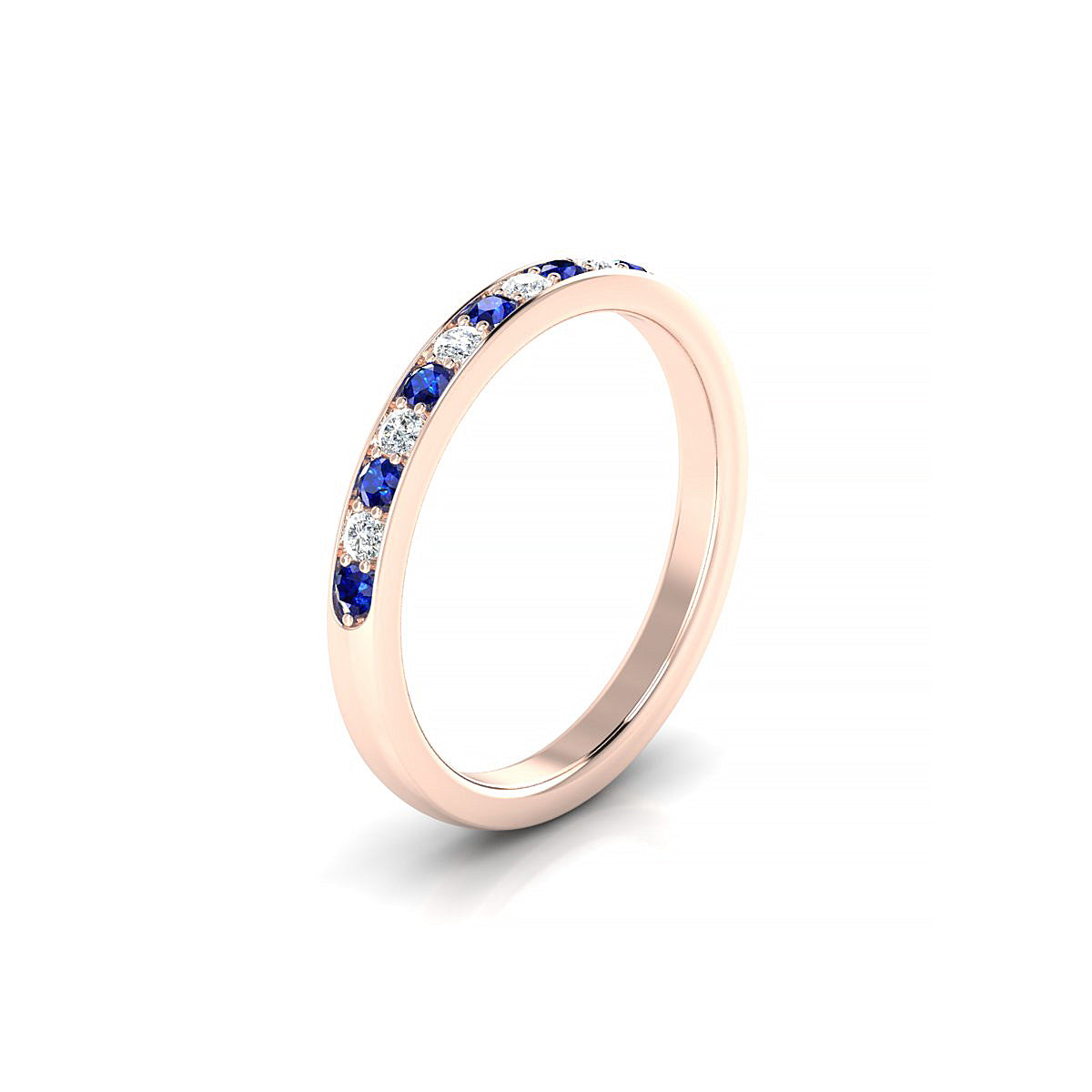 Union | 18k Rose Gold 1.7 mm Round Sapphire Ring