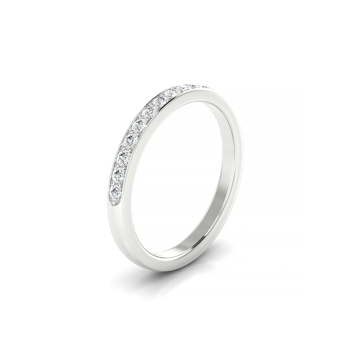 Union | 18k White Gold 1.7 mm Round Diamond Ring