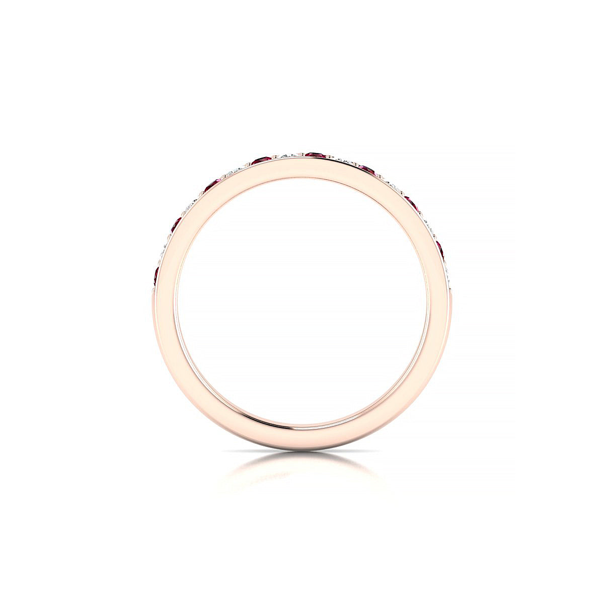 Union | 18k Rose Gold 1.7 mm Round Ruby Ring
