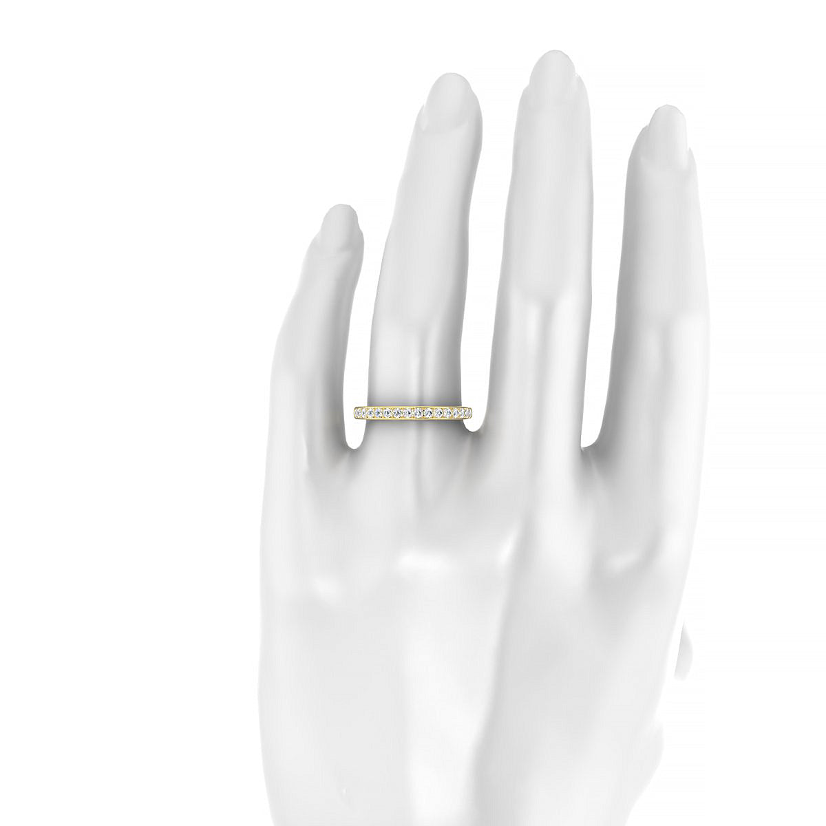 Union | 18k Yellow Gold 1.7 mm Round Diamond Ring