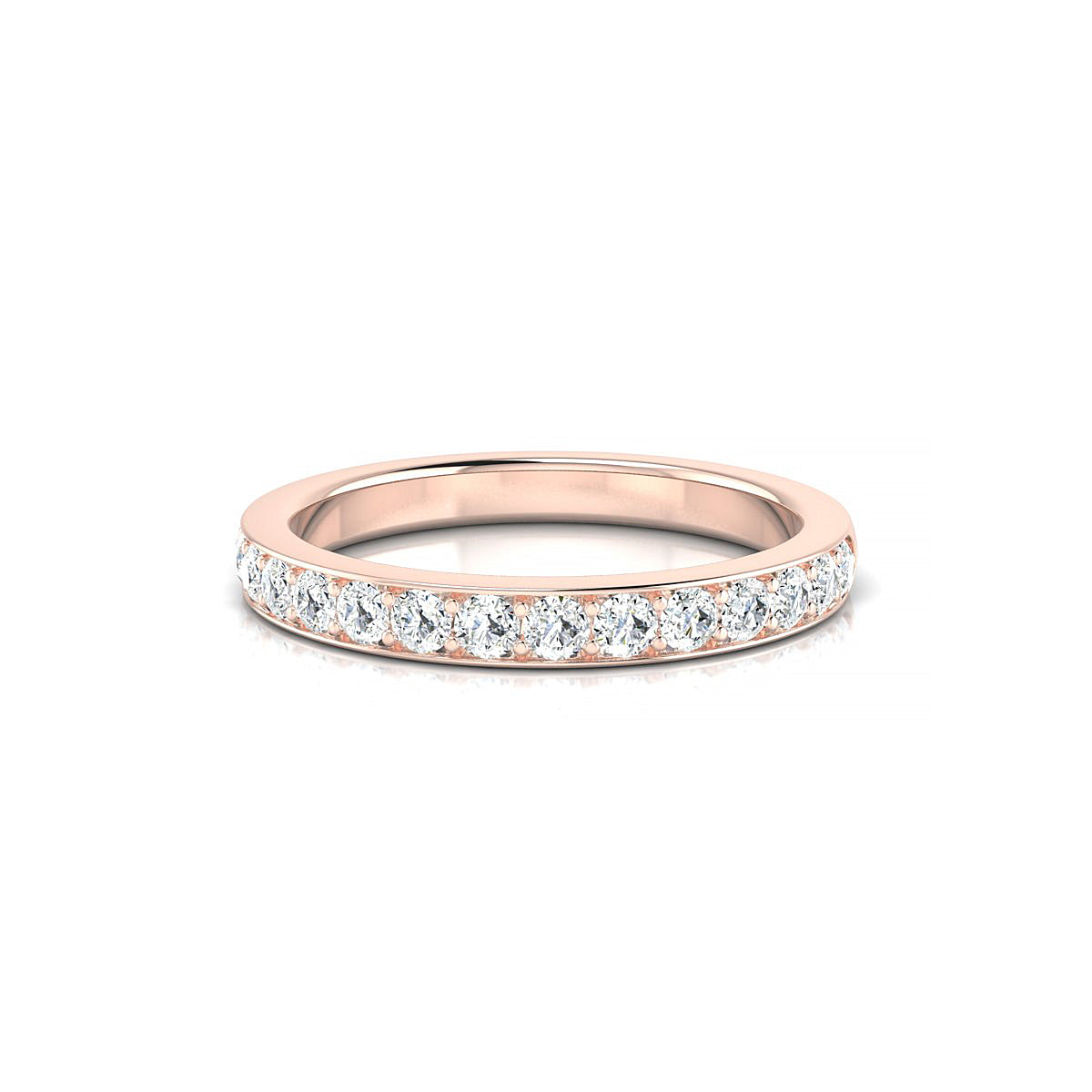 Union | 18k Rose Gold 2 mm Round Diamond Ring