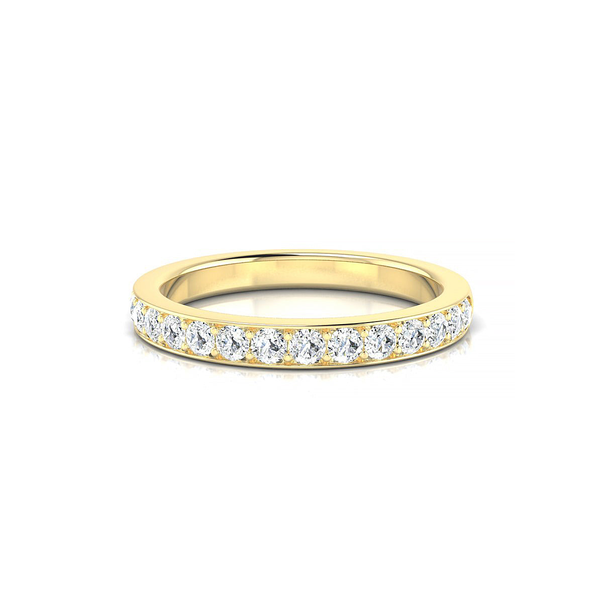 Union | 18k Yellow Gold 2 mm Round Diamond Ring