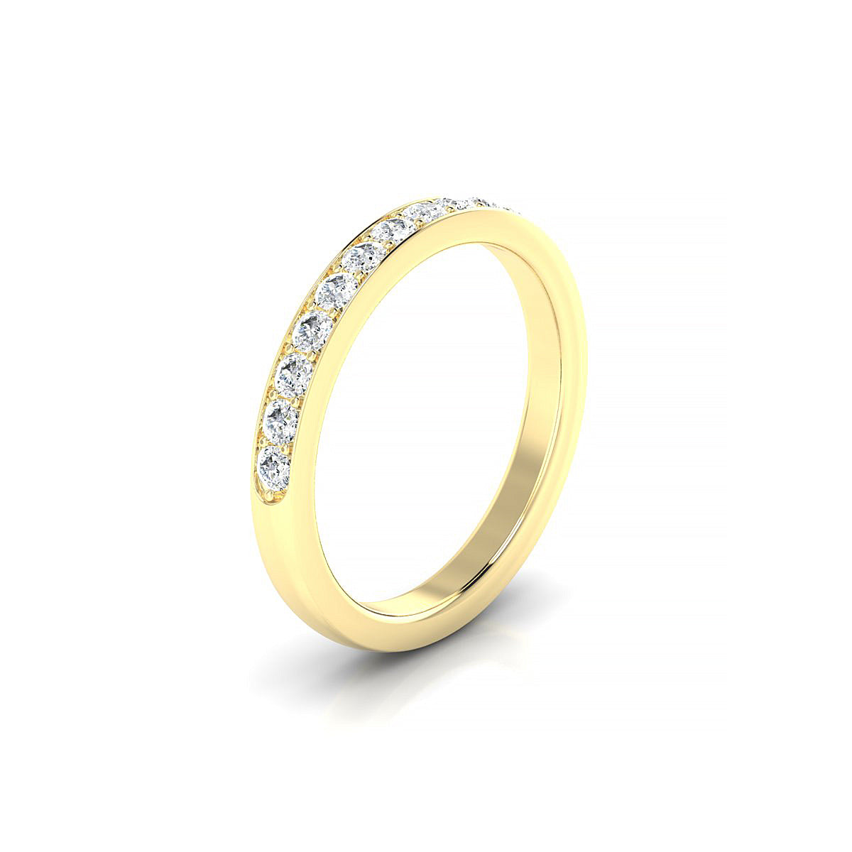 Union | 18k Yellow Gold 2 mm Round Diamond Ring