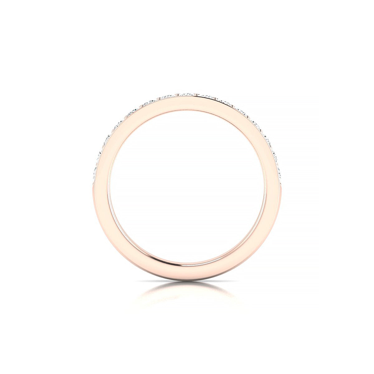 Union | 18k Rose Gold 2 mm Round Diamond Ring