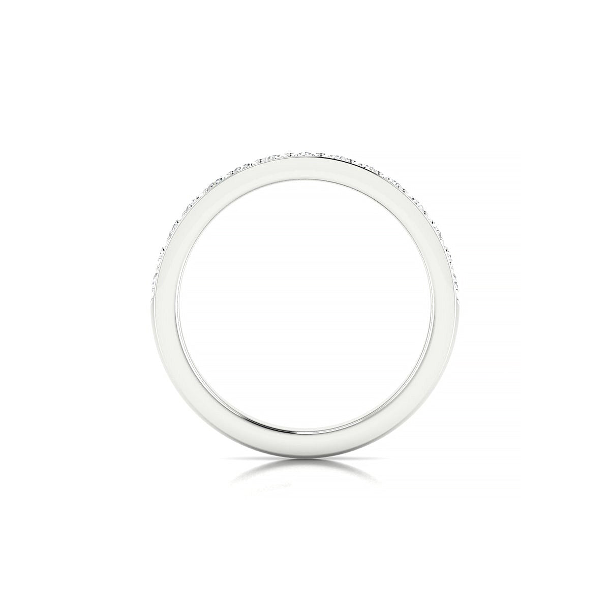 Union | 18k White Gold 2 mm Round Diamond Ring