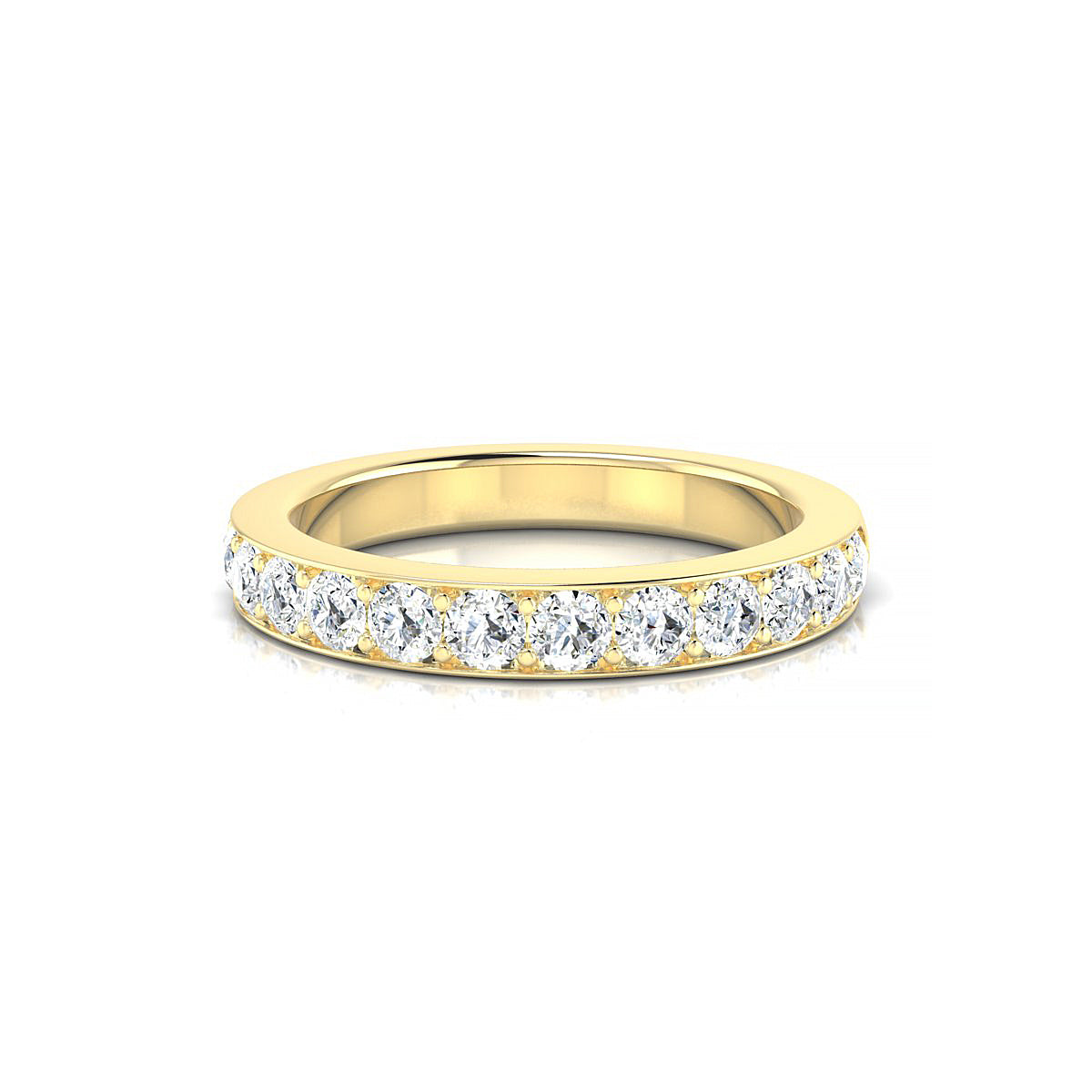 Union | 18k Yellow Gold 2.5 mm Round Diamond Ring