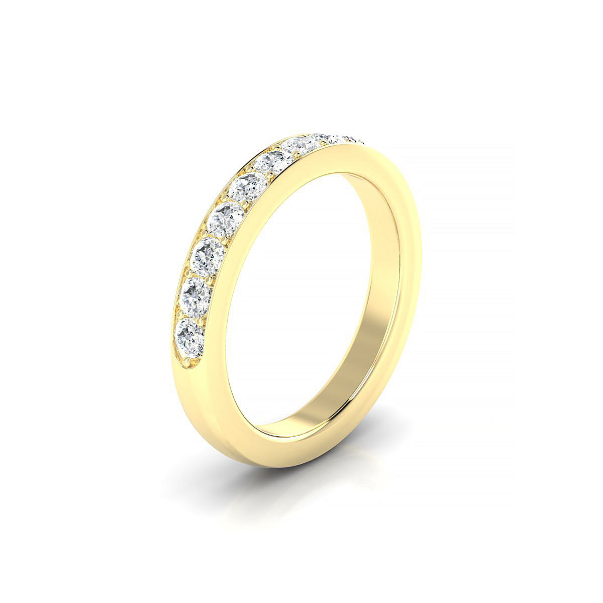Union | 18k Yellow Gold 2.5 mm Round Diamond Ring