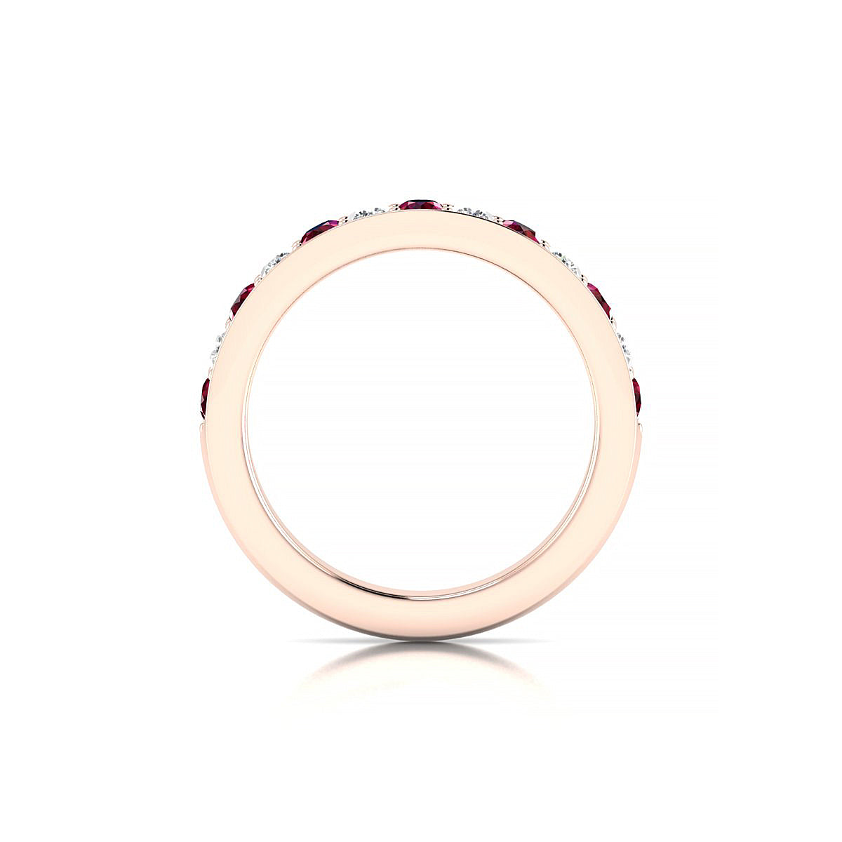 Union | 18k Rose Gold 2.5 mm Round Ruby Ring