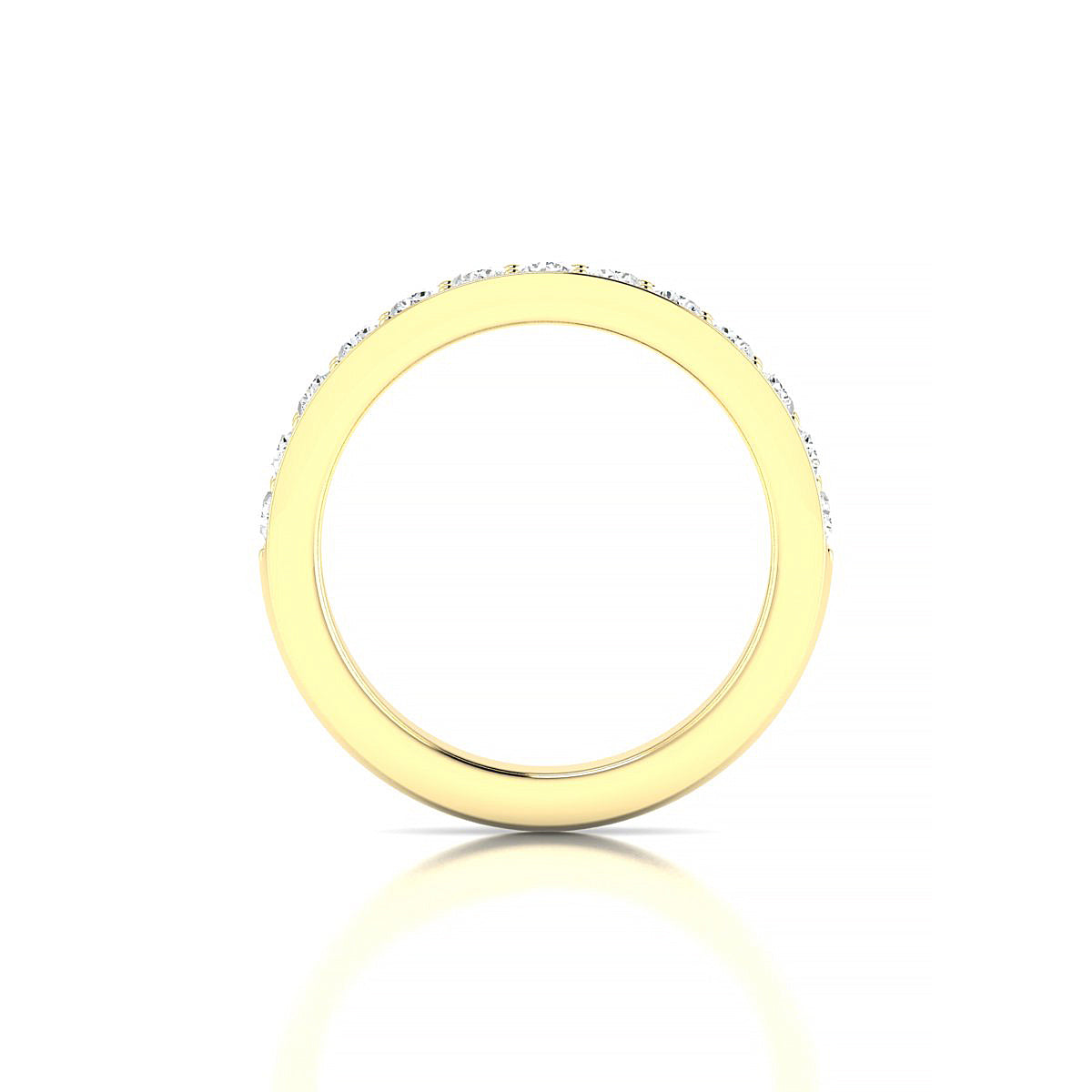 Union | 18k Yellow Gold 2.5 mm Round Diamond Ring
