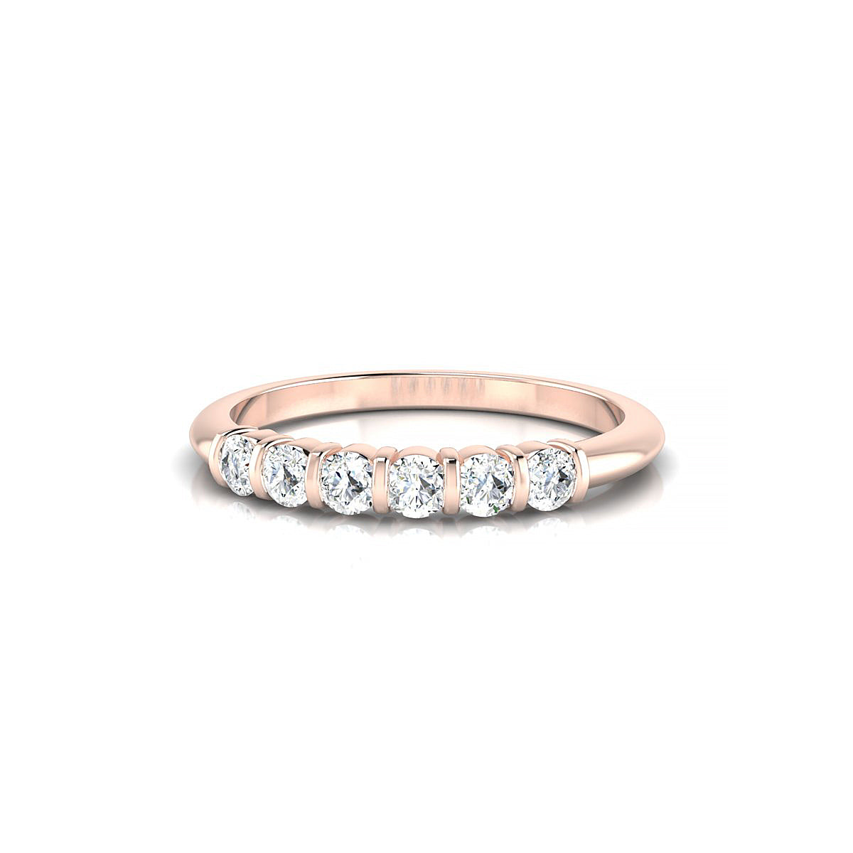 Unique | 18k Rose Gold 2.5 mm Round Diamond Ring