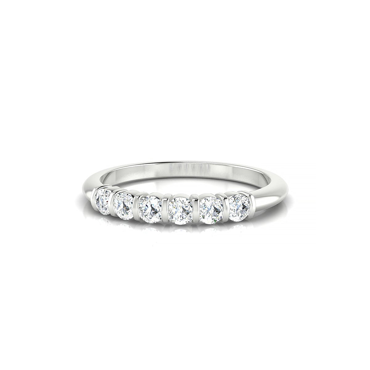 Unique | 18k White Gold 2.5 mm Round Diamond Ring