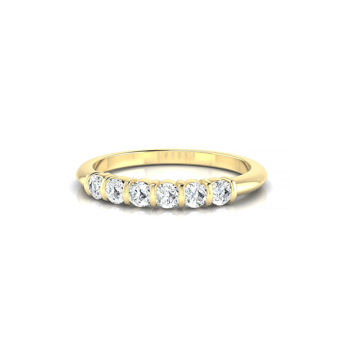 Unique | 18k Yellow Gold 2.5 mm Round Diamond Ring