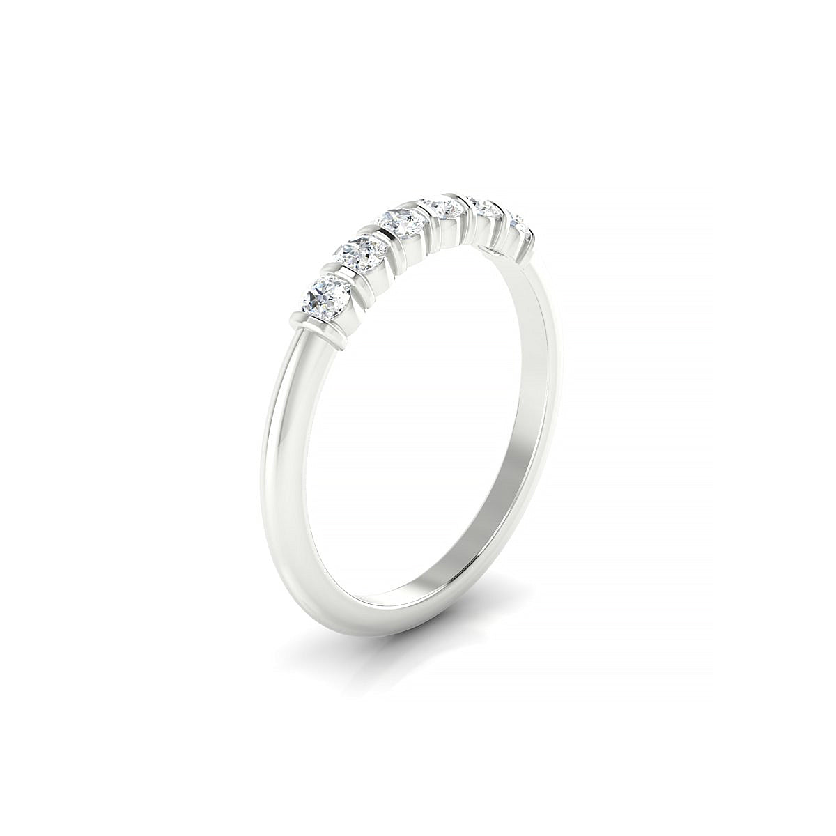 Unique | 18k White Gold 2.5 mm Round Diamond Ring