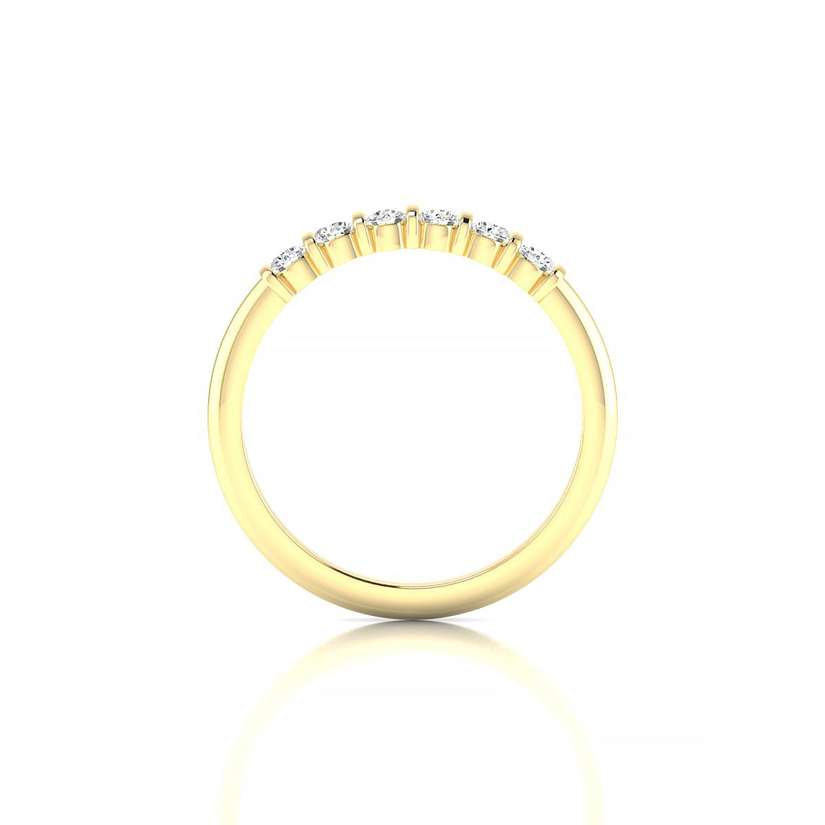 Unique | 18k Yellow Gold 2.5 mm Round Diamond Ring