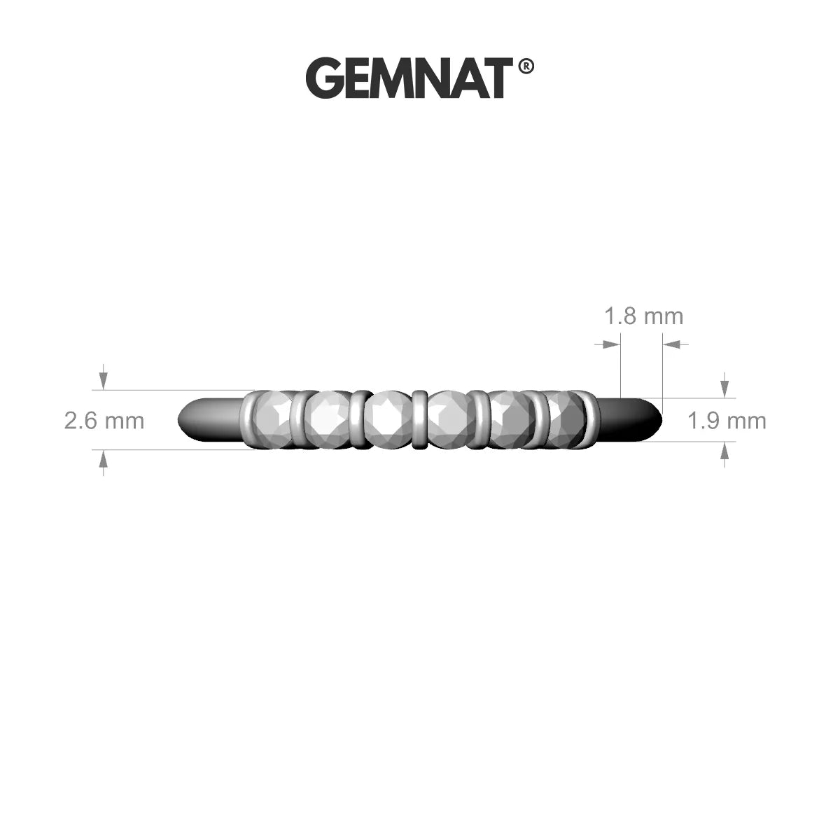 Unique | 18k White Gold 2.5 mm Round Black Diamond Ring