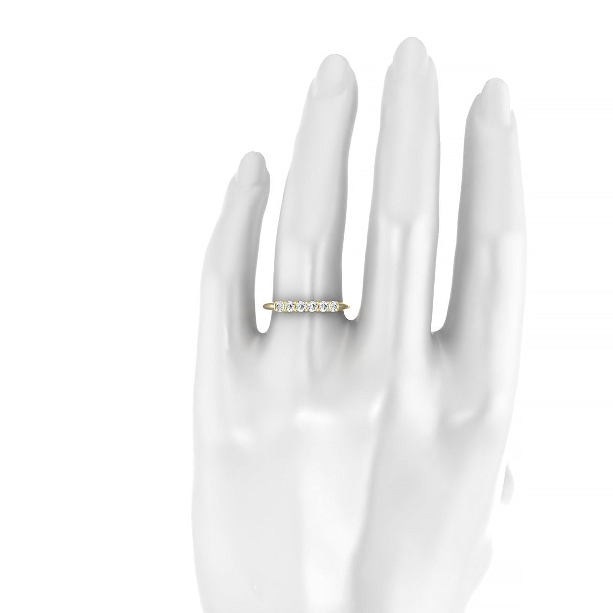 Unique | 18k Yellow Gold 2.5 mm Round Diamond Ring