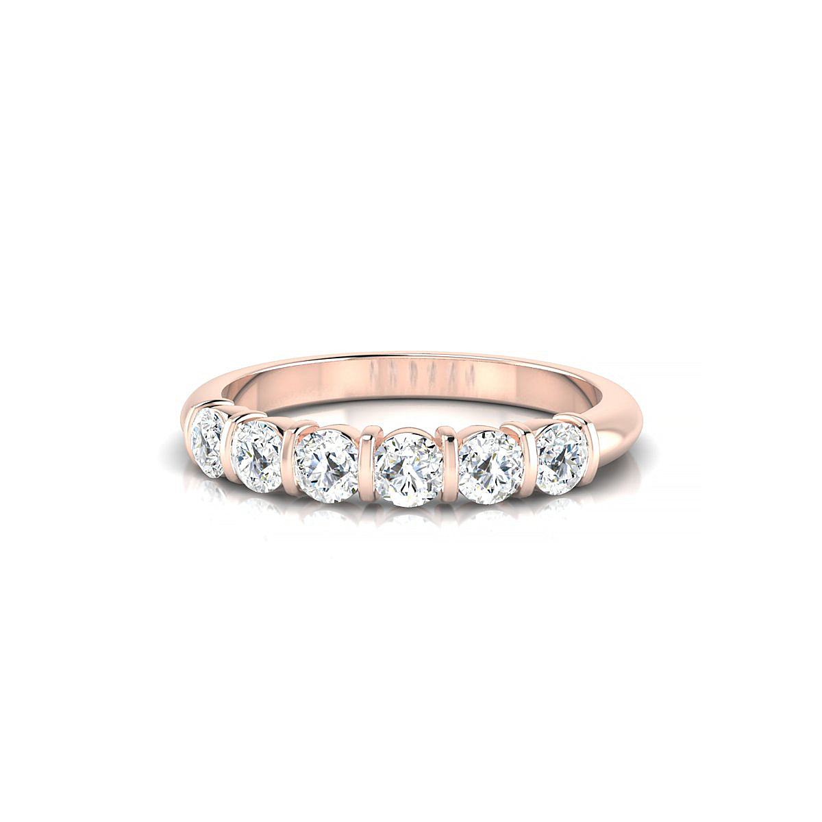 Unique | 18k Rose Gold 3 mm Round Diamond Ring