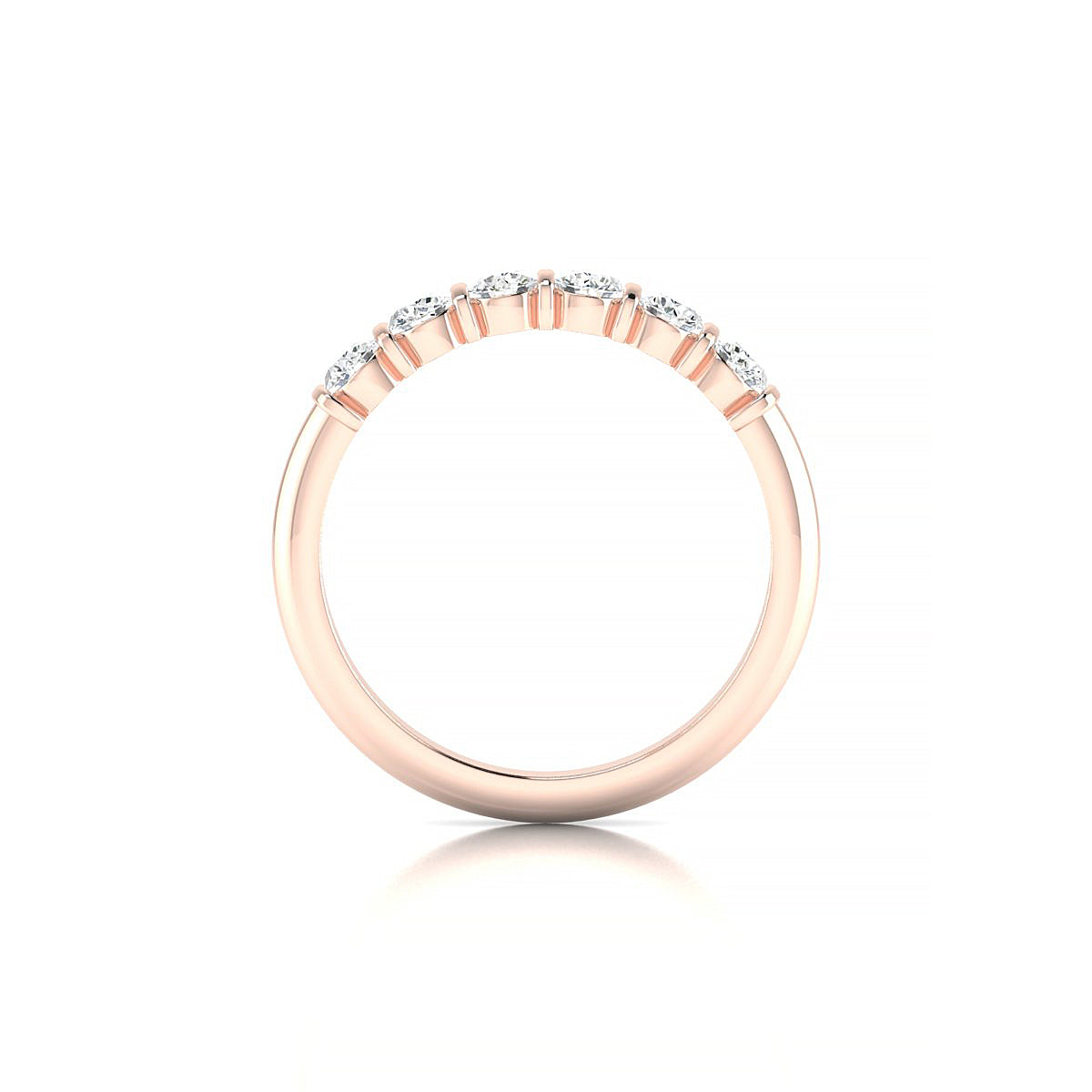 Unique | 18k Rose Gold 3 mm Round Diamond Ring