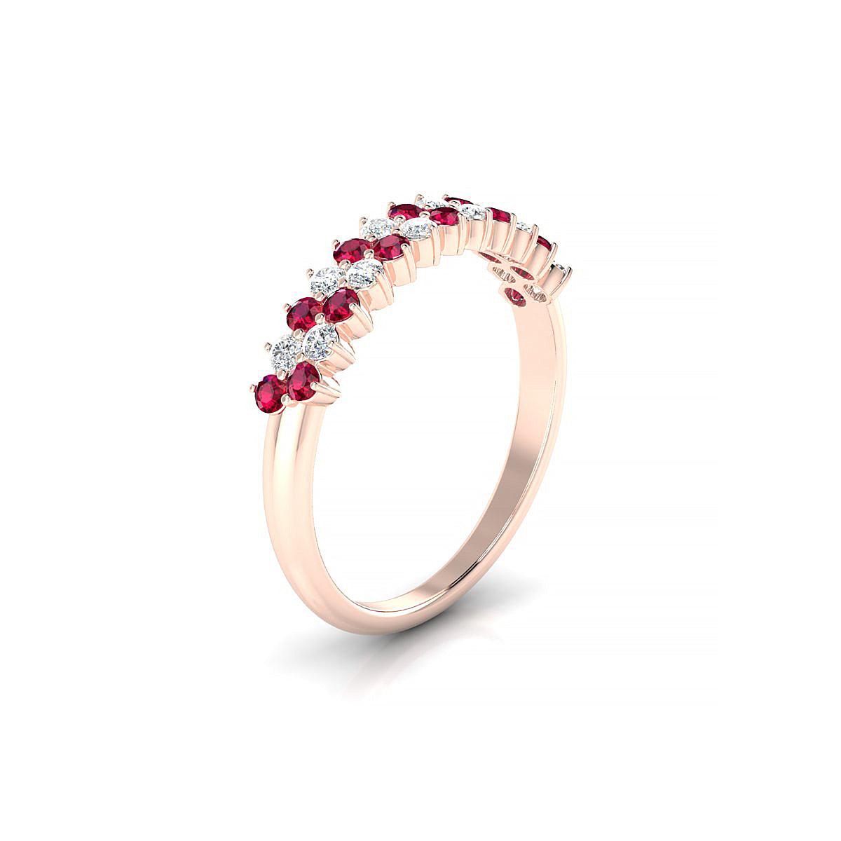 Valentine | 18k Rose Gold 1.7 mm Round Ruby Ring