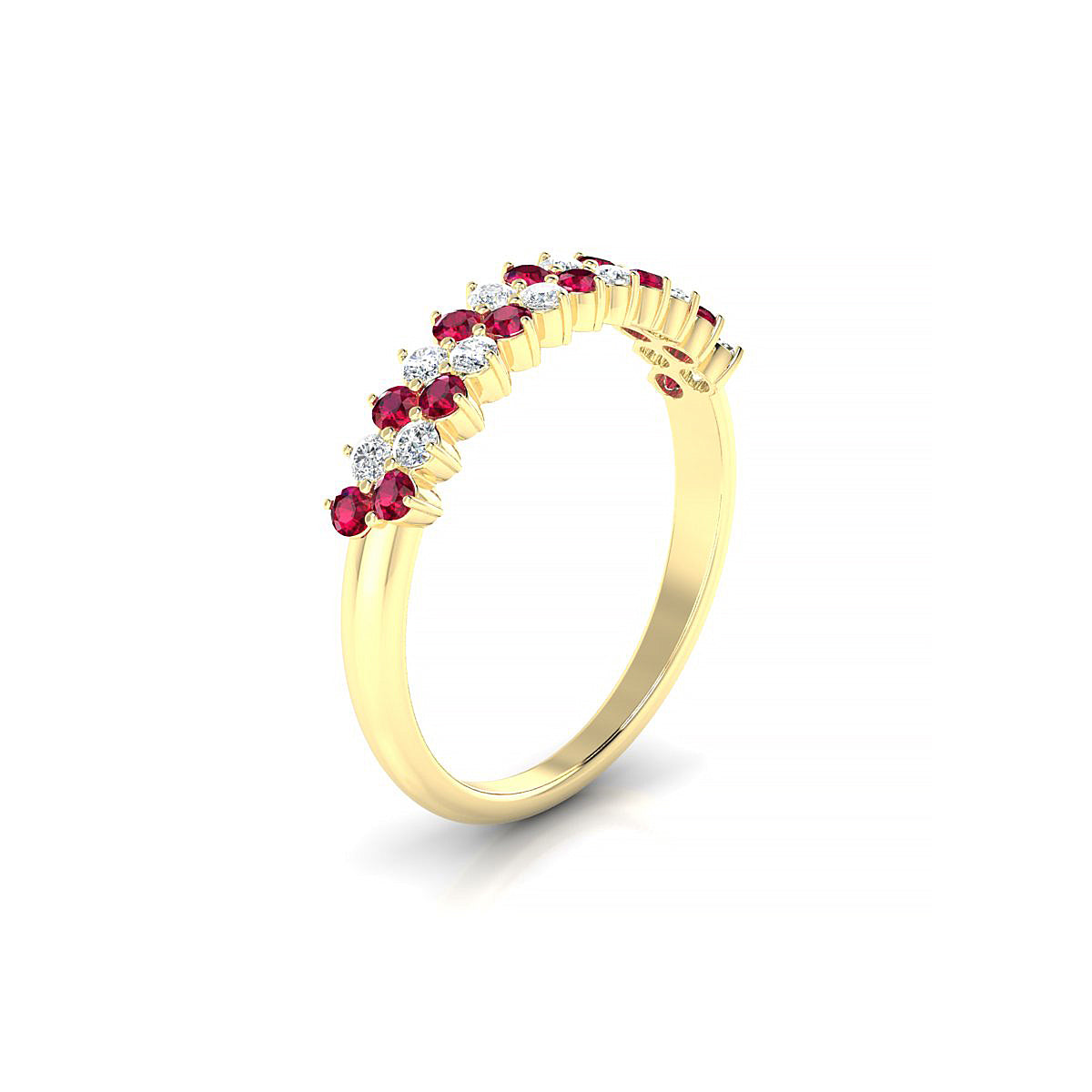 Valentine | 18k Yellow Gold 1.7 mm Round Ruby Ring
