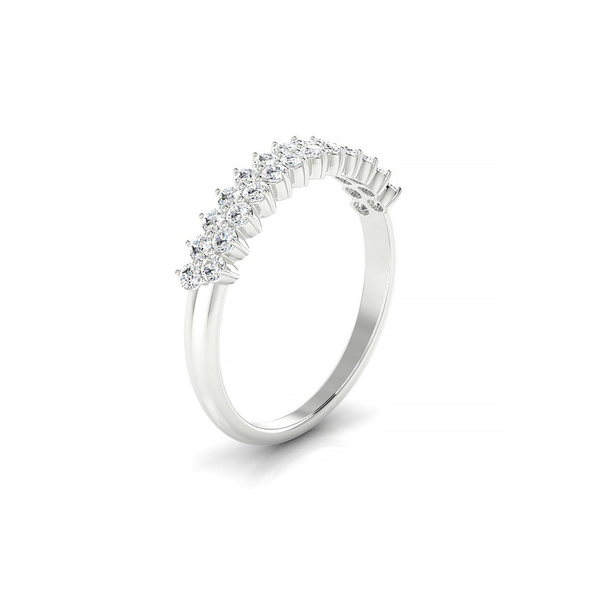 Valentine | 18k White Gold 1.7 mm Round Diamond Ring