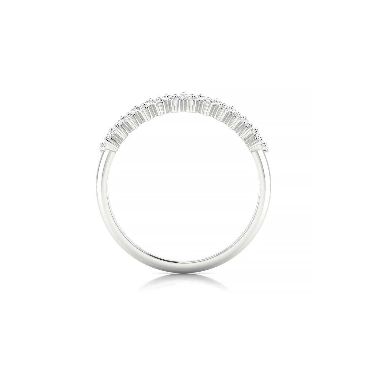 Valentine | 18k White Gold 1.7 mm Round Diamond Ring