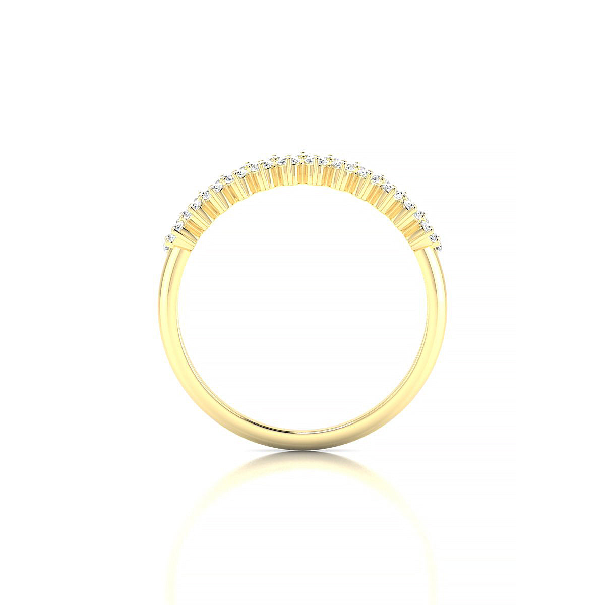 Valentine | 18k Yellow Gold 1.7 mm Round Diamond Ring