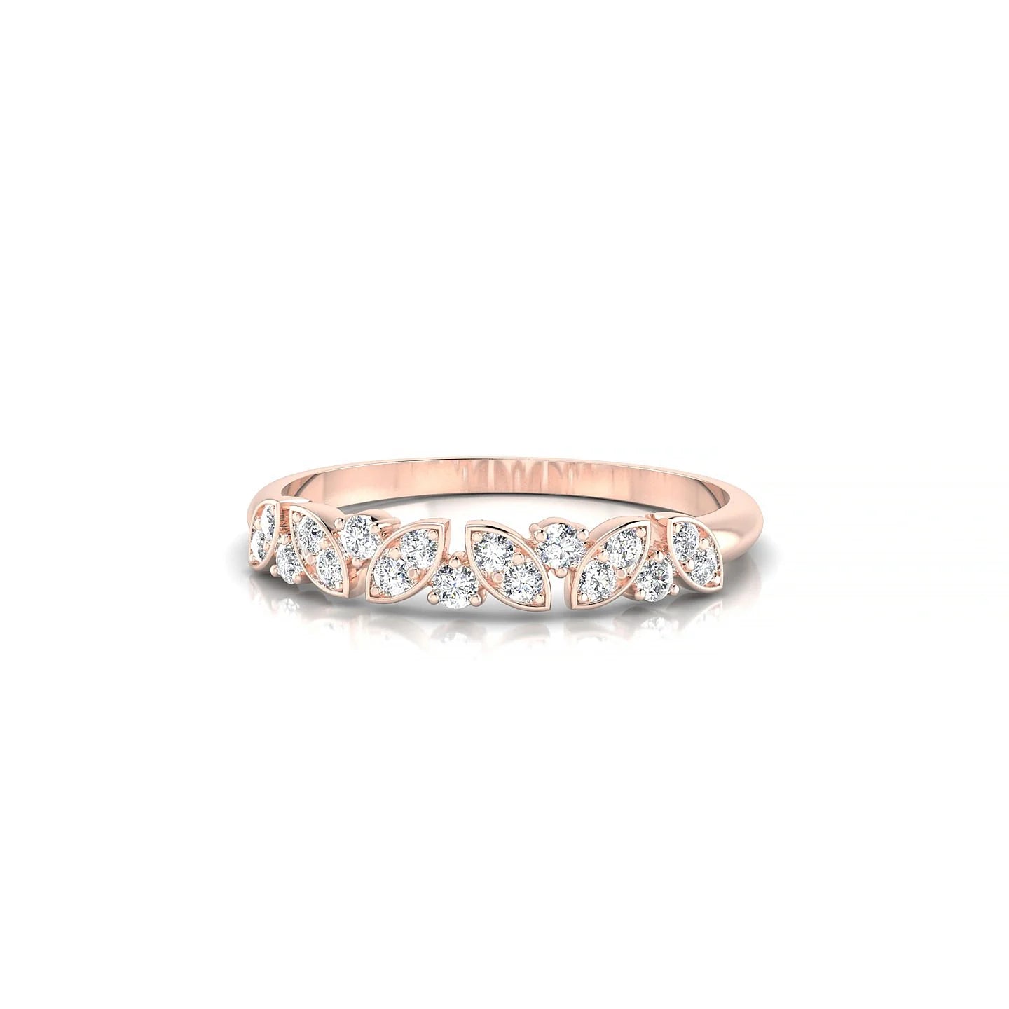 Veil | 18k Rose Gold 1.5 mm Round Diamond Ring