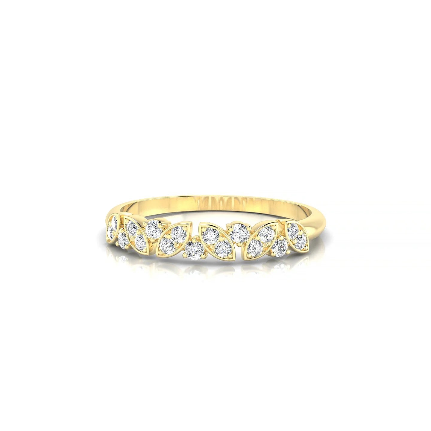 Veil | 18k Yellow Gold 1.5 mm Round Diamond Ring