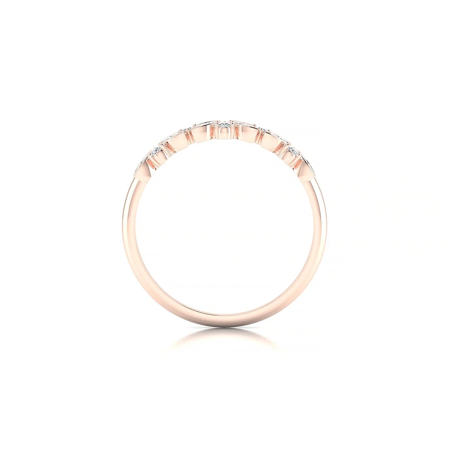 Veil | 18k Rose Gold 1.5 mm Round Diamond Ring