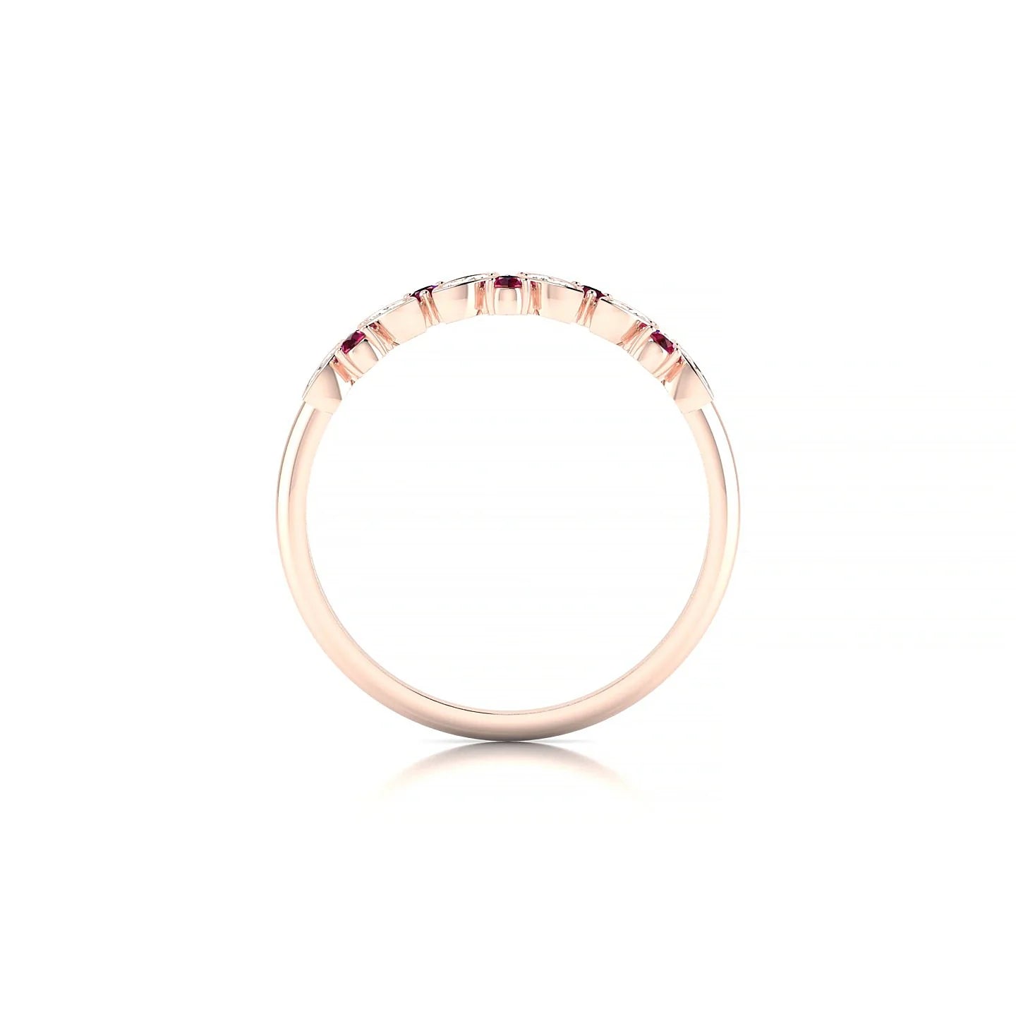 Veil | 18k Rose Gold 1.5 mm Round Ruby Ring