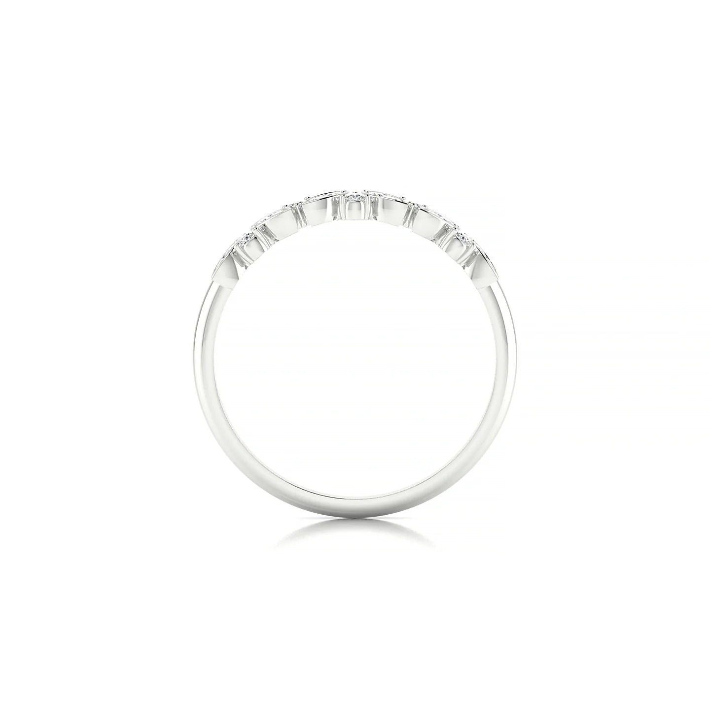 Veil | 18k White Gold 1.5 mm Round Diamond Ring