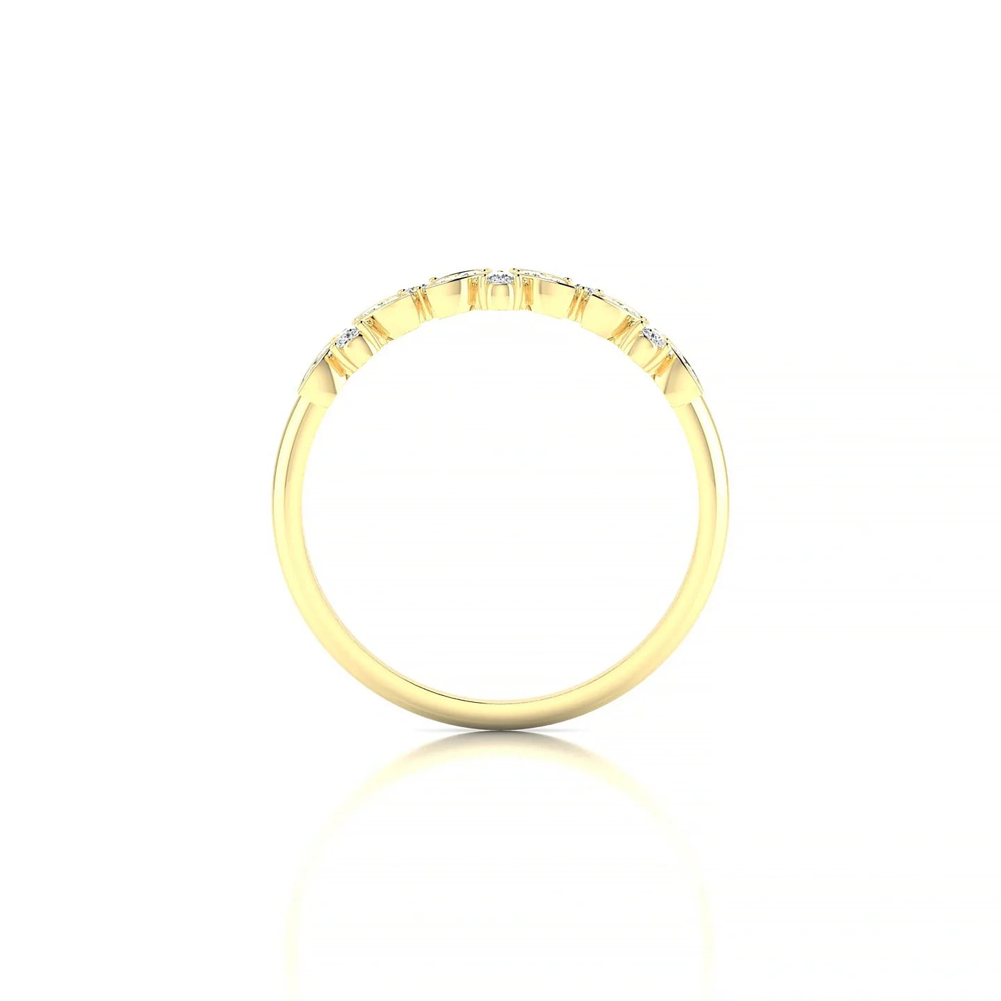 Veil | 18k Yellow Gold 1.5 mm Round Diamond Ring