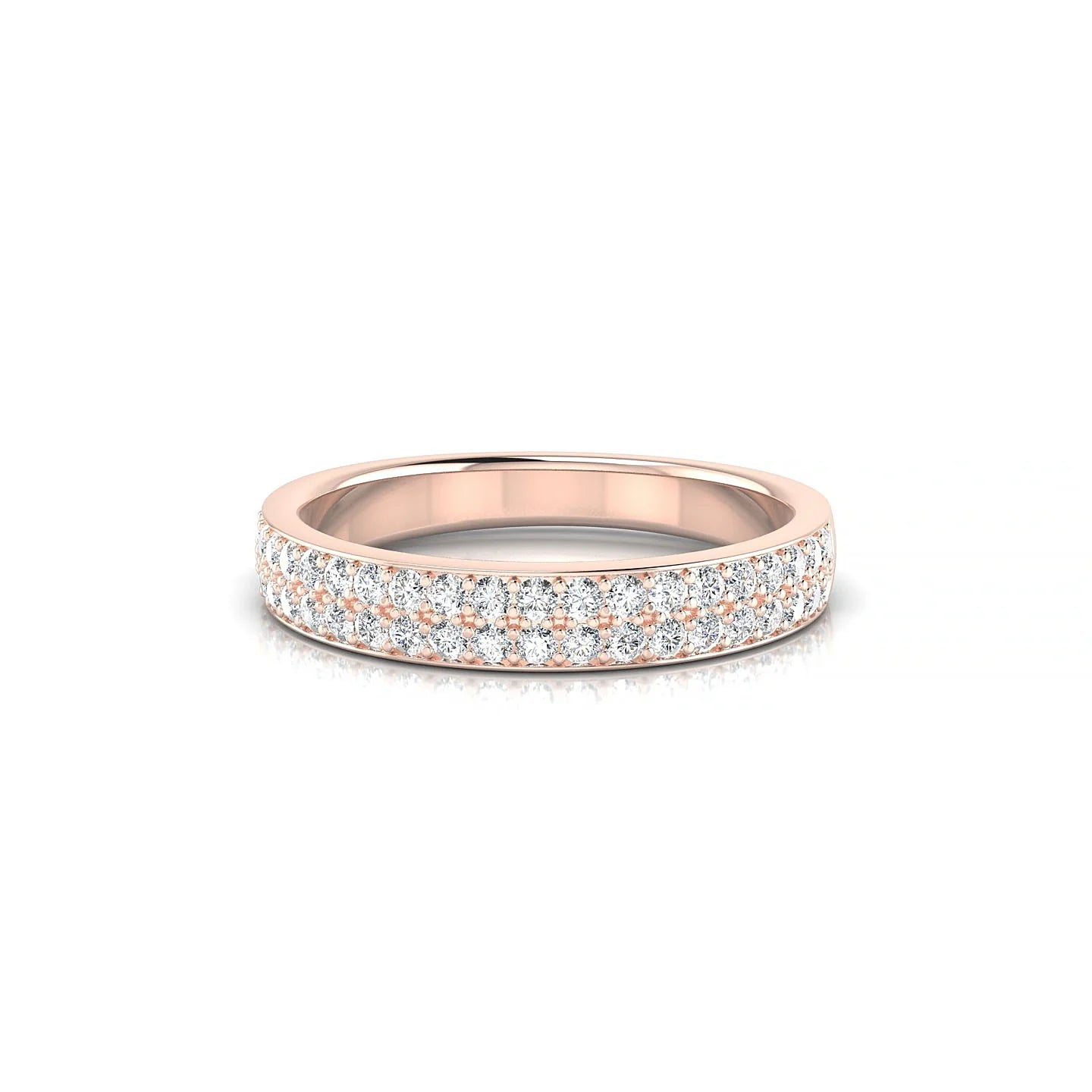 Verse | 18k Rose Gold 1.3 mm Round Diamond Ring
