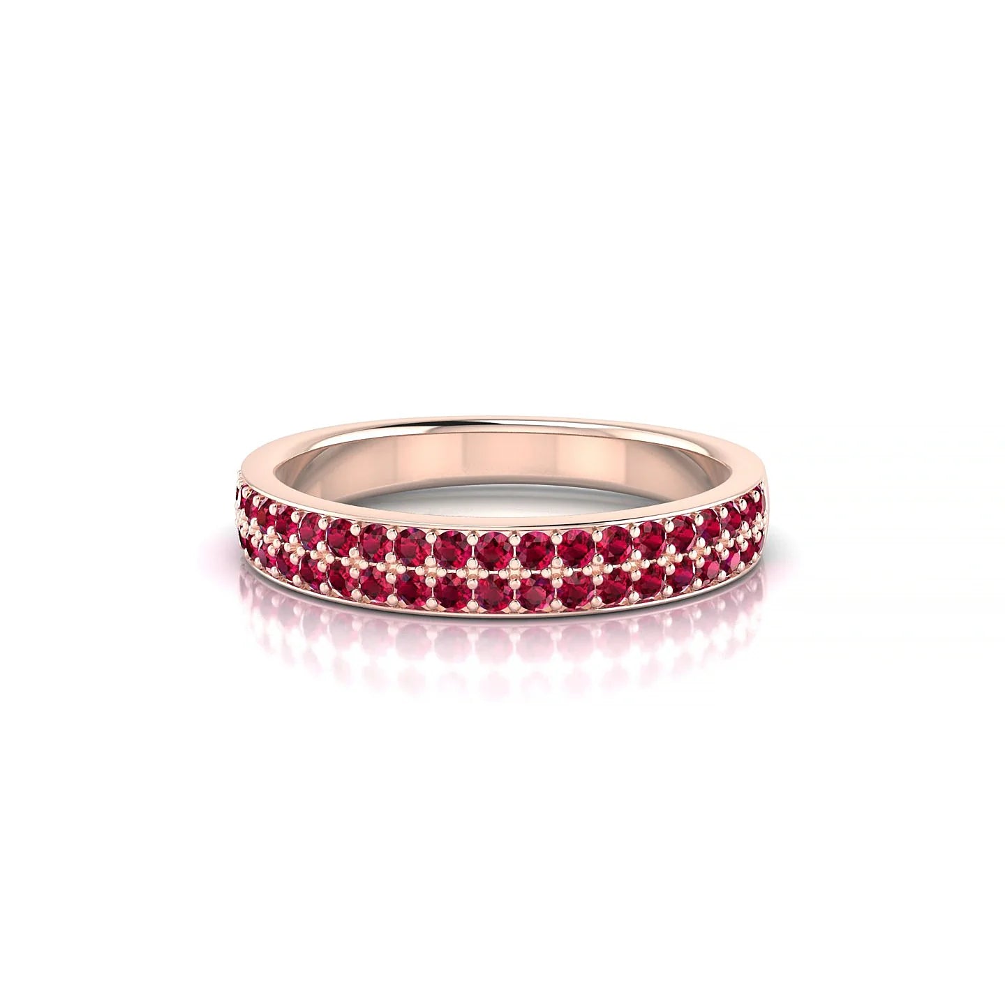 Verse | 18k Rose Gold 1.3 mm Round Ruby Ring