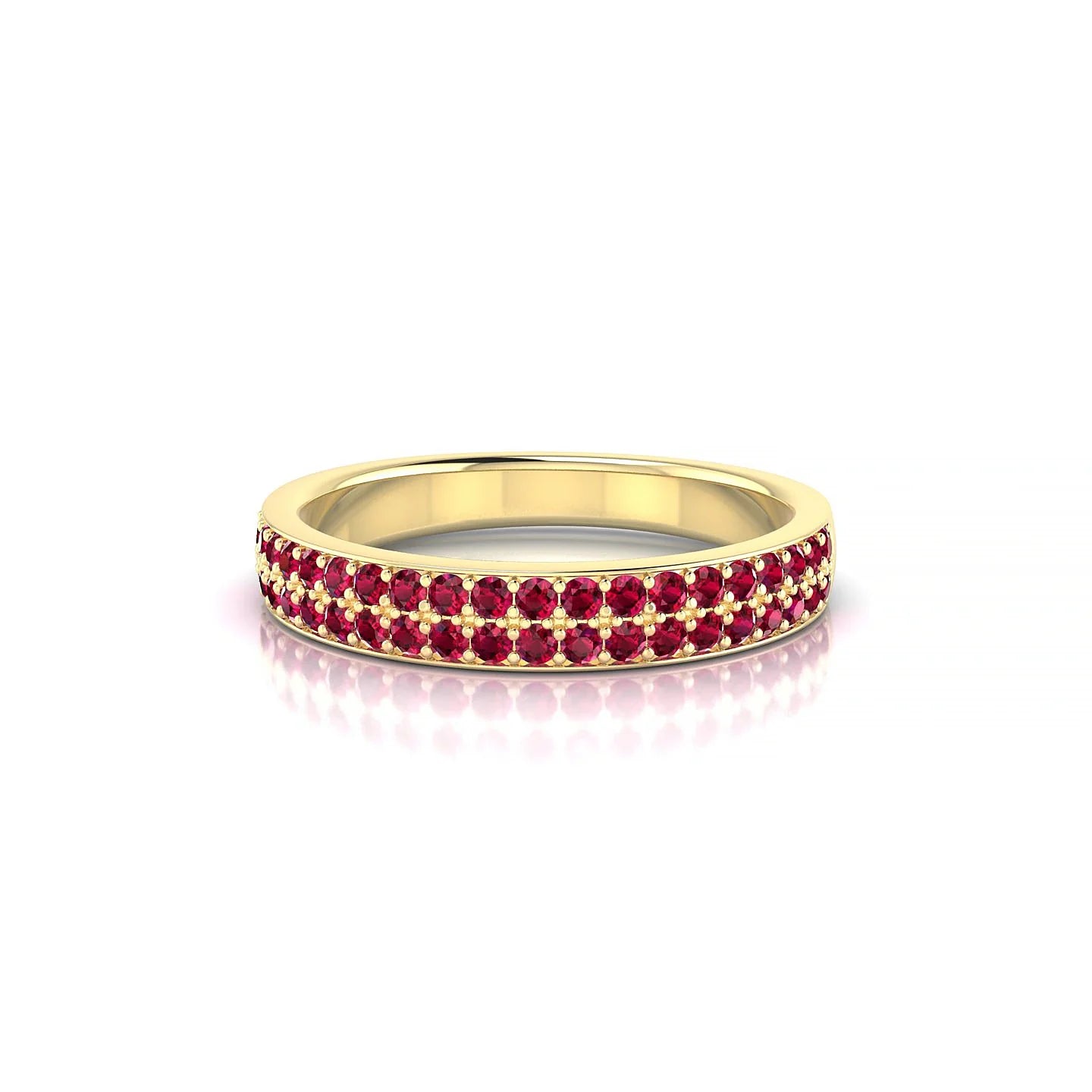 Verse | 18k Yellow Gold 1.3 mm Round Ruby Ring