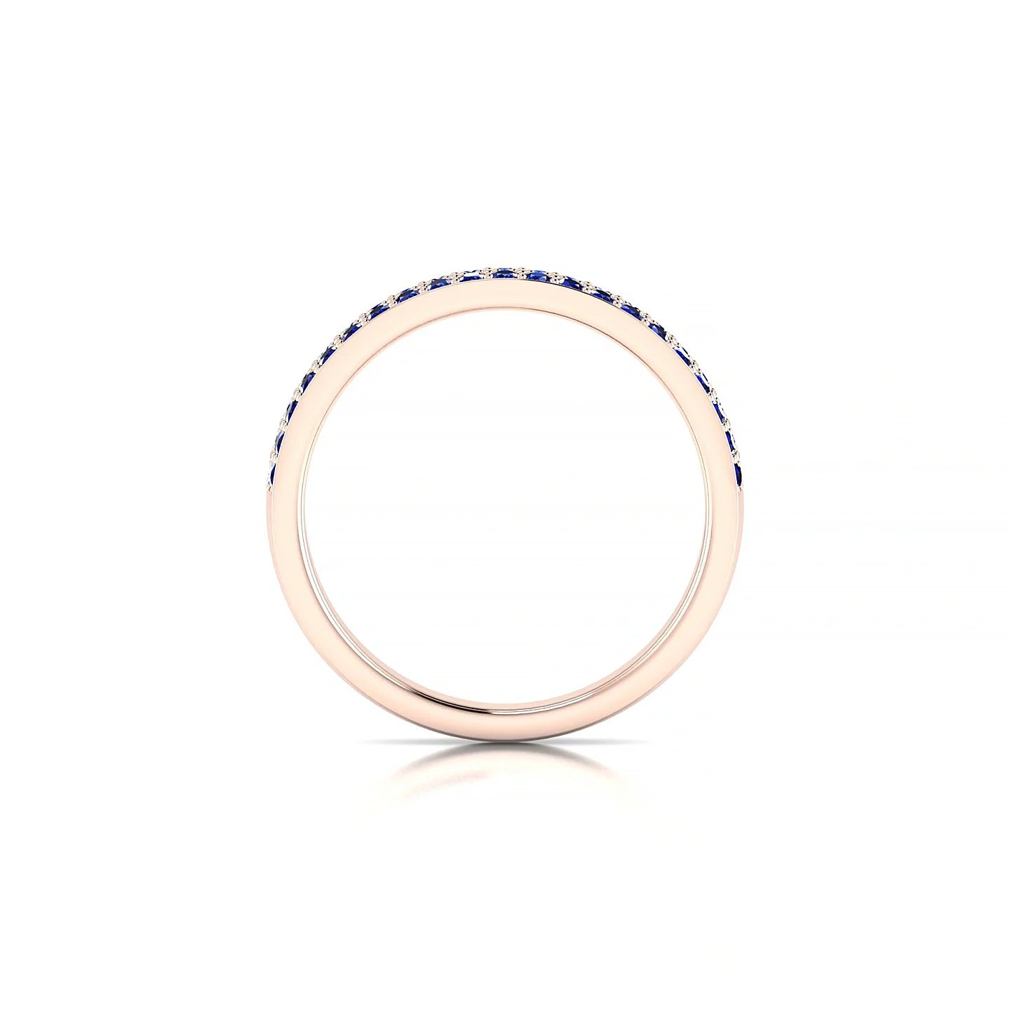 Verse | 18k Rose Gold 1.3 mm Round Sapphire Ring