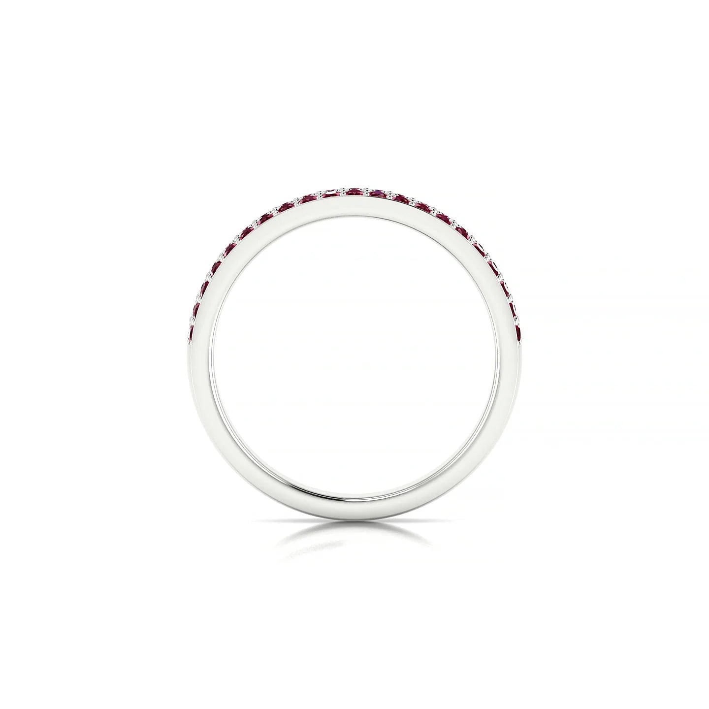 Verse | 18k White Gold 1.3 mm Round Ruby Ring