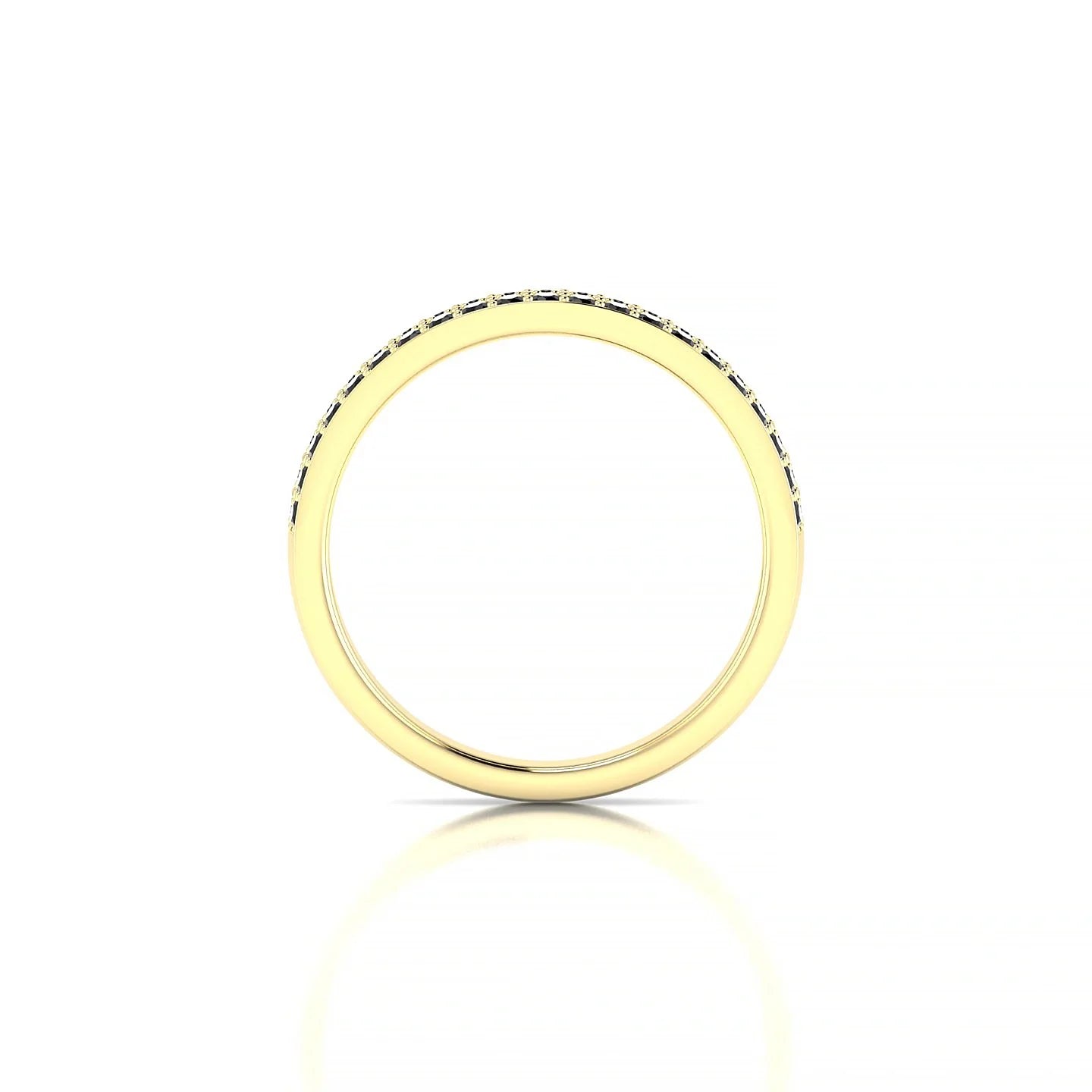 Verse | 18k Yellow Gold 1.3 mm Round Black Diamond Ring