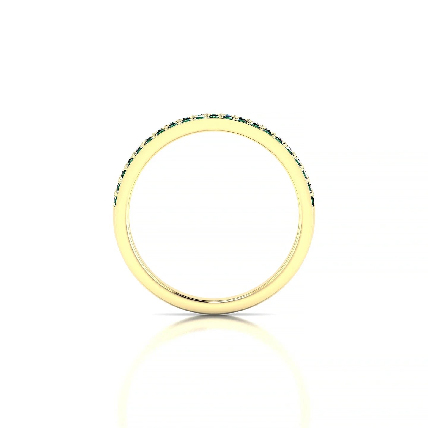 Verse | 18k Yellow Gold 1.3 mm Round Emerald Ring