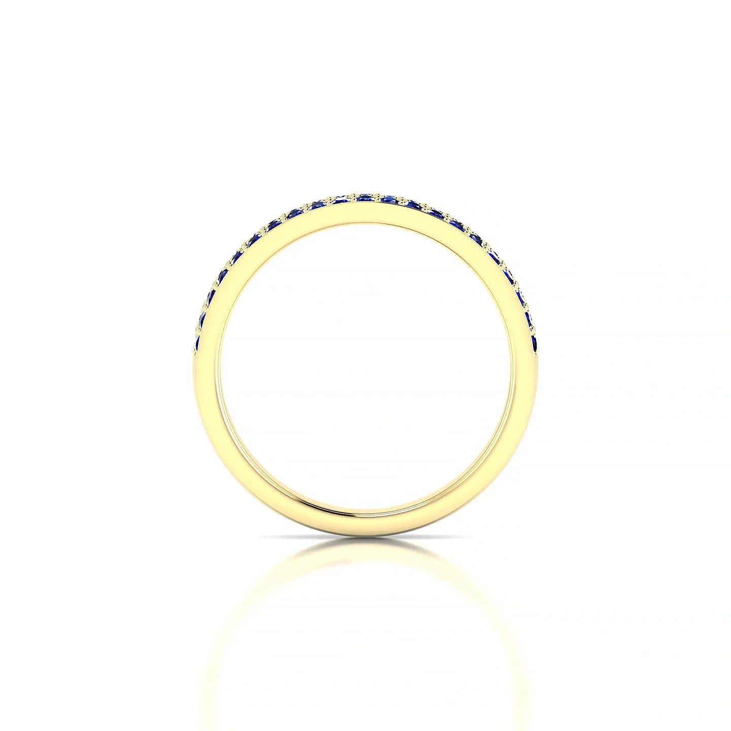 Verse | 18k Yellow Gold 1.3 mm Round Sapphire Ring