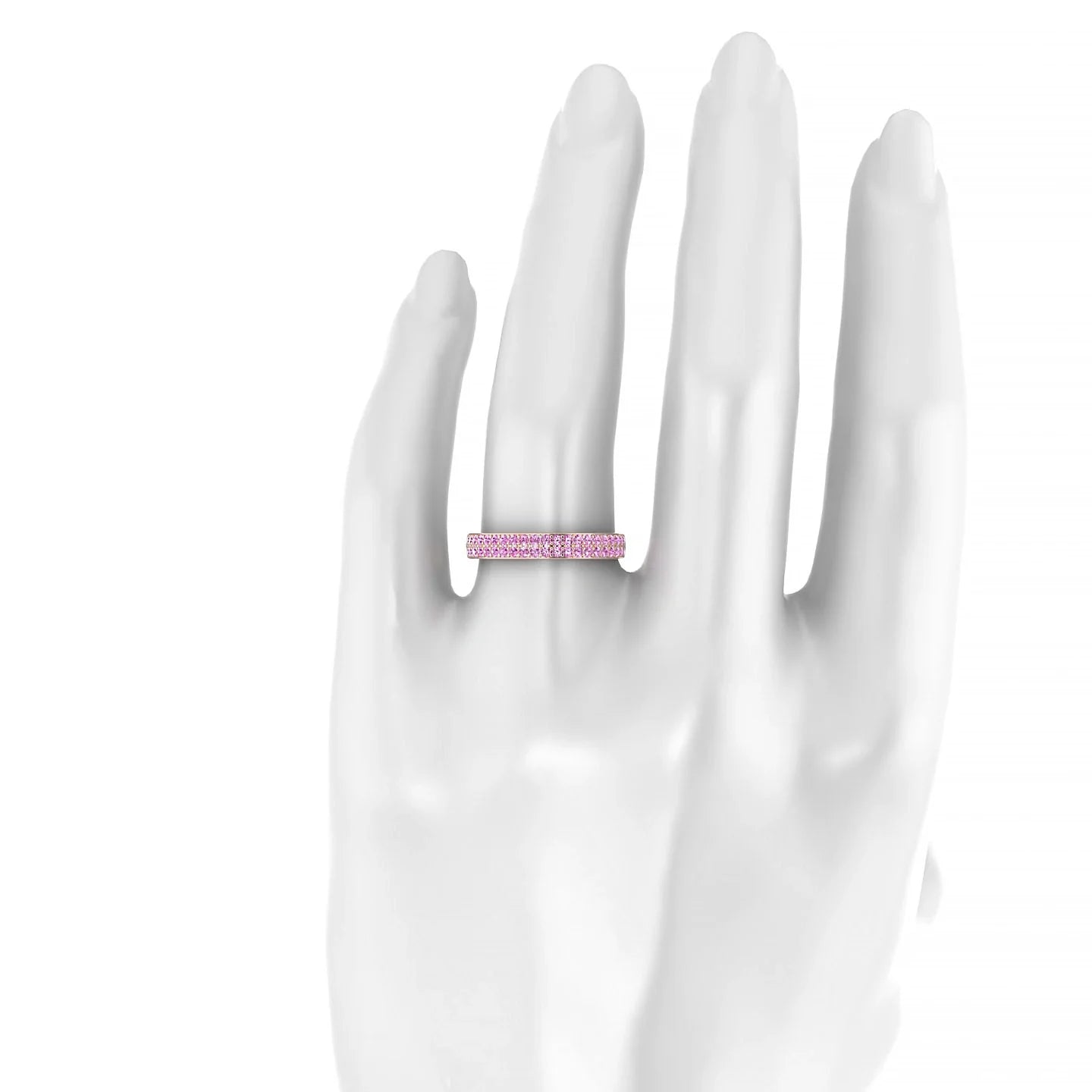 Verse | 18k Rose Gold 1.3 mm Round Pink Sapphire Ring