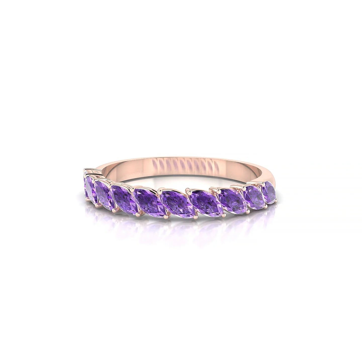 Virtue | 18k Rose Gold 4 x 2 mm Marquise Amethyst Ring