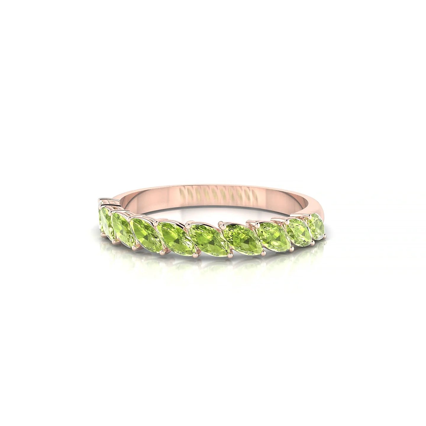 Virtue | 18k Rose Gold 4 x 2 mm Marquise Peridot Ring