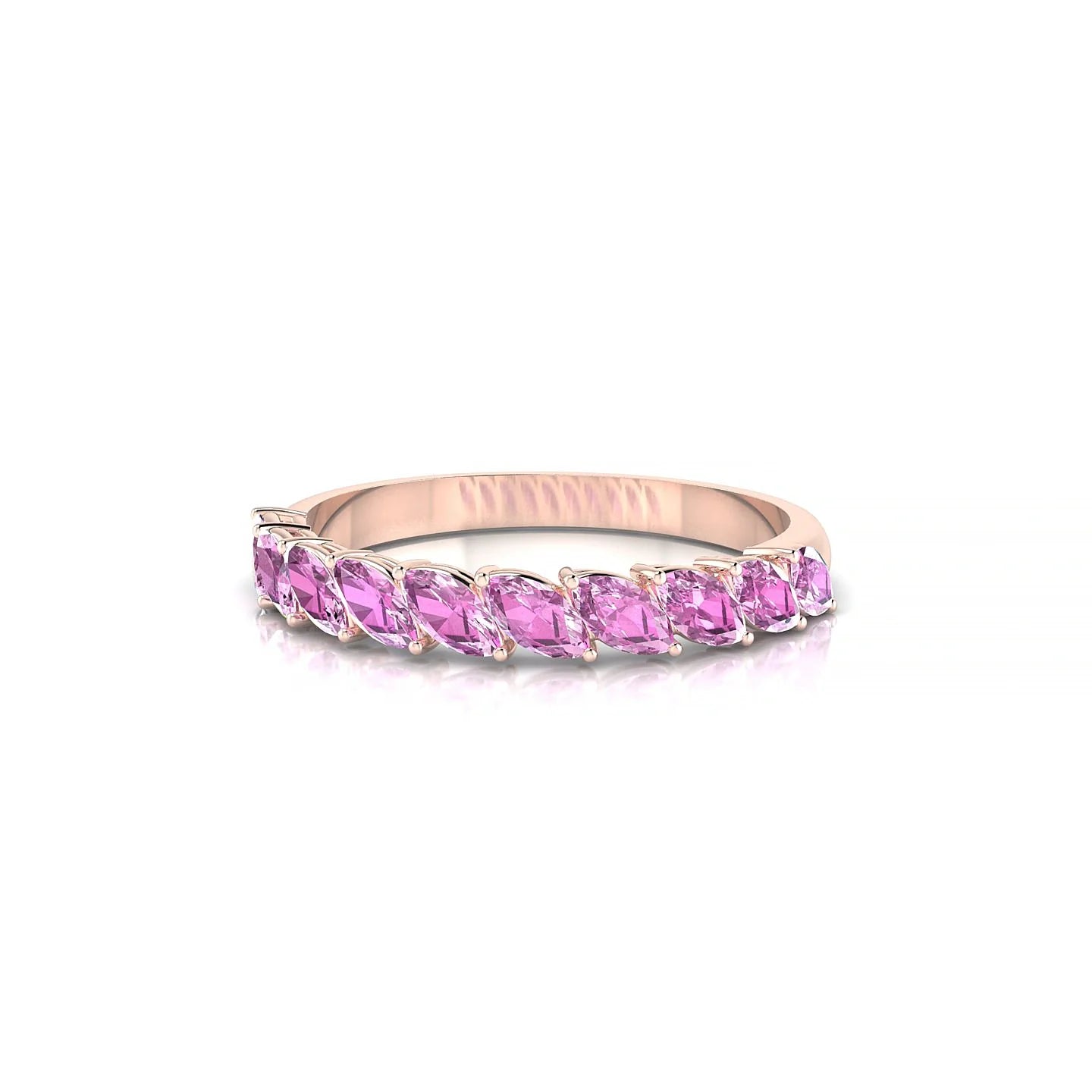 Virtue | 18k Rose Gold 4 x 2 mm Marquise Pink Sapphire Ring