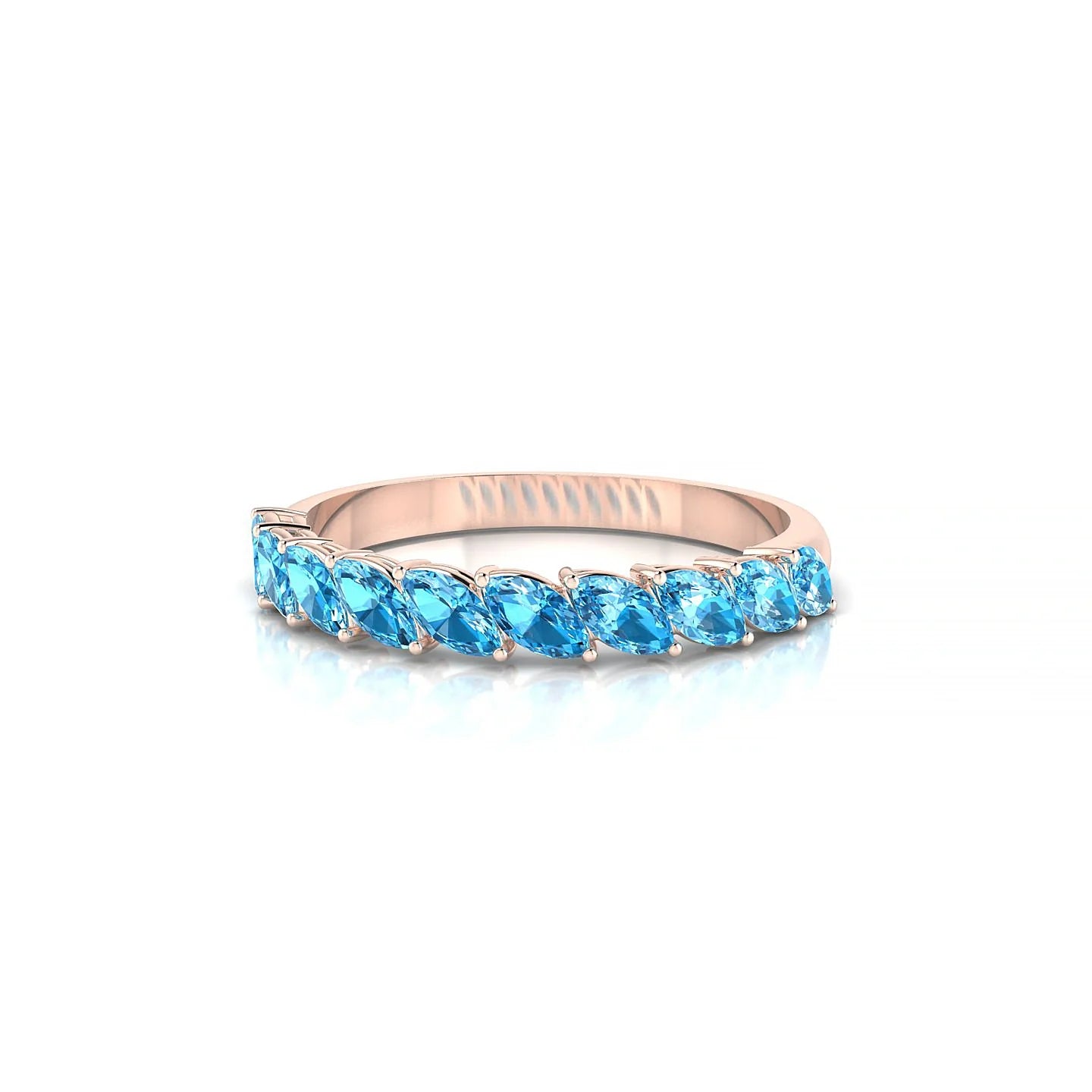 Virtue | 18k Rose Gold 4 x 2 mm Marquise Topaz Ring